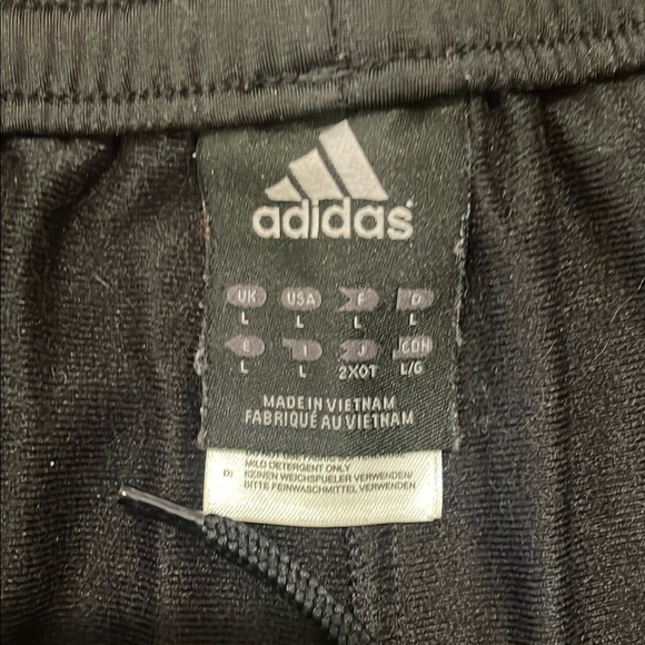 Adidas Black and Purple Sweatpants Elastic Waistband Joggers - Picture 6 of 7